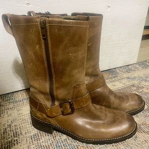 L.L. Bean Leather Tan Boots Size 8